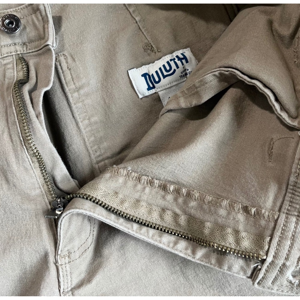 Duluth Trading Co Flex‎ Fire Hose Pants Mens 38x29 Tan Khaki Standard Workwear - Picture 3 of 9